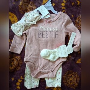 4 Piece Set Baby Girl Easter NEW